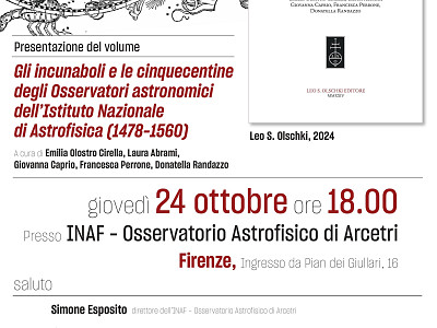 Gli incunaboli e le cinquecentine degli Osservatori astronomici INAF 